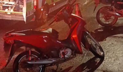Acidente de trânsito foi registrado na avenida JK, em Jaru e deixa mulher ferida