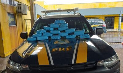 PRF apreende mais de 20 quilos de pasta base de cocaína em ônibus na BR-364, em Ji-Paraná