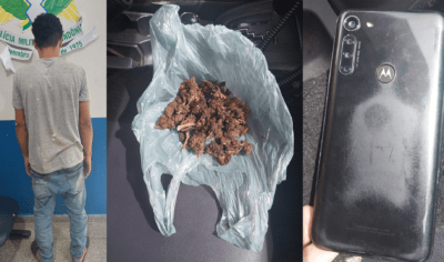 Suspeito é preso com droga e celular furtado em Ouro Preto do Oeste
