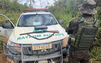 Ação conjunta apreende arma de fogo e motocicleta em unidade de conservação em machadinho D'oeste