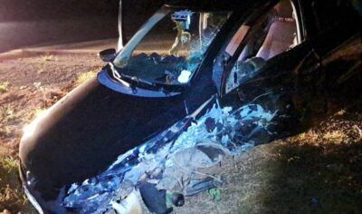 Gol fica destruído após colisão com caminhão-tanque em itapuã do oeste