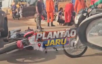 Jaru: Colisão entre Moto e Jeep Renegade deixa motociclista ferido