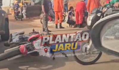 Jaru: Colisão entre Moto e Jeep Renegade deixa motociclista ferido