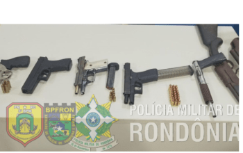 PM apreende armas, drogas e adolescentes durante operação em Chupinguaia