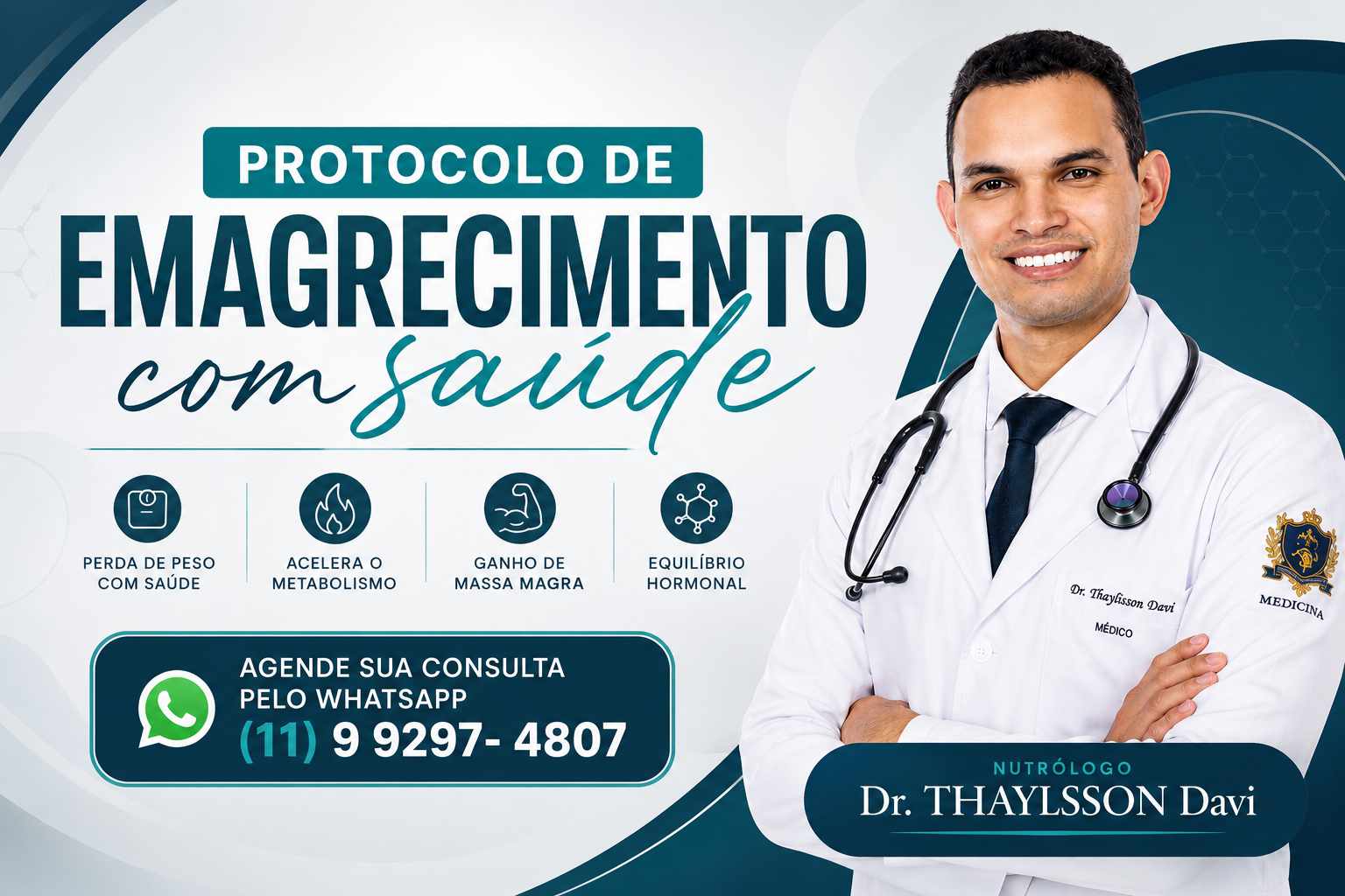 Dr. Thaylisson Davi ajuda pacientes a emagrecerem com segurança e qualidade de vida