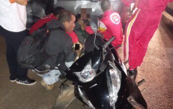 Jaru: Colisão entre carro e moto deixa mãe e filha feridas na BR-364