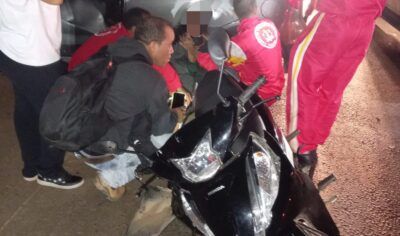Jaru: Colisão entre carro e moto deixa mãe e filha feridas na BR-364