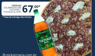Mega promoção na Nick Pizzaria vira assunto em Jaru; Pizza GG + refrigerante por apenas R$ 67