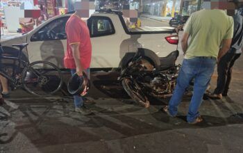 Jaru: Colisão entre CG Fan e Fiat Strada é registrada neste sábado na Marechal Rondon