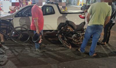 Jaru: Colisão entre CG Fan e Fiat Strada é registrada neste sábado na Marechal Rondon
