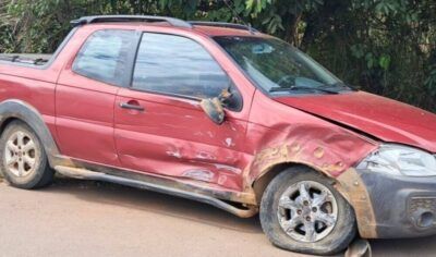 Jaru: Carreta atinge Fiat Strada na BR-364 em Jaru e foge sem prestar socorro