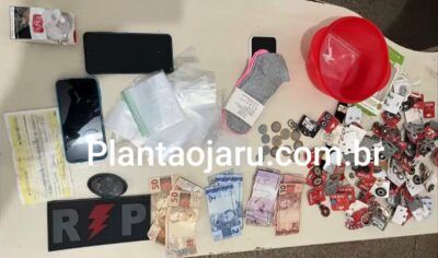 Jaru: Rádio Patrulha da Polícia Militar apreende drogas, dinheiro e Homem suspeito por tráfico no setor 07
