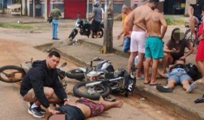 Policial do BOPE a paisana presta atendimento emergencial a vítimas de acidente em Porto Velho
