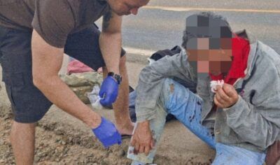 Policial do BOPE e Bombeiro Militar prestam socorro a vítima de acidente entre Jaru e Ariquemes