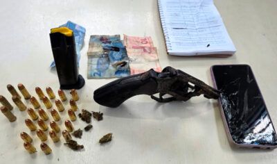 Polícia Militar apreende arma, munições e drogas em ação contra facção em Ji-Paraná