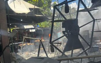 Princípio de incêndio atinge estande de churrasco na Rondônia Rural Show