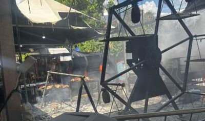 Princípio de incêndio atinge estande de churrasco na Rondônia Rural Show