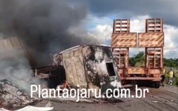 Grave Colisão entre carretas deixa vítima fatal na Br-364 próximo Casa da Uva