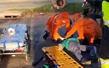 Jaru: Motociclista fica ferida após colisão entre Honda Biz e carro na manhã deste domingo na BR-364