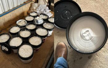 Justiça de RO condena homem por transportar cocaína escondida em baldes de massa corrida
