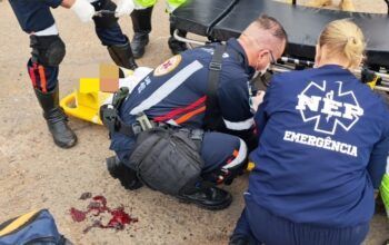 Grave colisão na saída de Ariquemes para Jaru deixa motociclista gravemente ferido