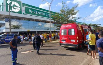 Jaru: Motociclistas ficam feridos após colisão em frente ao IG Centro Comercial