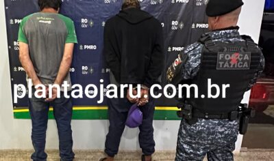 Força Tática do 2º BPM recupera objetos furtados e prende dois suspeitos em Ji-Paraná