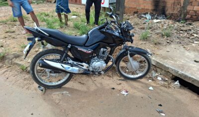 Jaru: Motociclista fica ferido após colisão com Saveiro em cruzamento no Setor 07