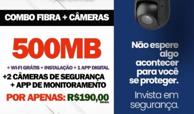 Imperdível! FlashNet Jaru lança combo com internet de 500 Mega e câmeras de segurança
