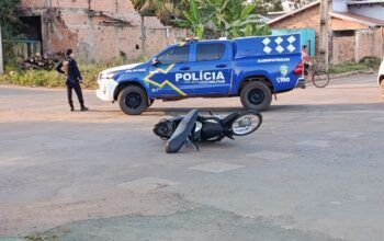 Jaru: Homem fica ferido após cair de motocicleta no cruzamento da Linha 605 com a Rua Rio Grande do Sul