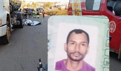 Jaru: Motociclista morre após colidir na traseira de caminhão leiteiro na Av JK