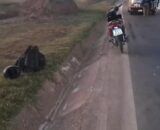 Jaru: Motociclista é resgatada após cair em vala de escoamento às margens da BR-364