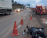 Jaru: Motociclista fica ferido após colisisão com caminhão na BR-364, entrada da LH-628