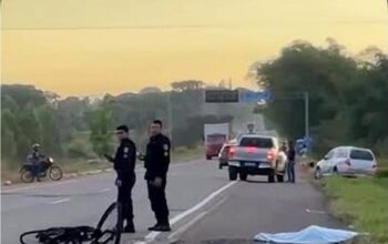 Ciclista morre após ser atropelado por carro na BR-429, próximo a Alvorada D'Oeste