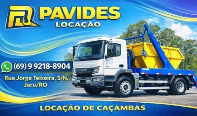 Entulho acumulado? Pavides Locação oferece caçambas com atendimento rápido em Jaru