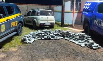 Ação conjunta entre PRF e PM termina com apreensão de 163,3 quilos de skunk em Rondônia