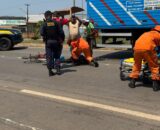 Jaru: Acidente envolvendo bicicleta e caminhão deixa mulher gravemente ferida na Avenida JK