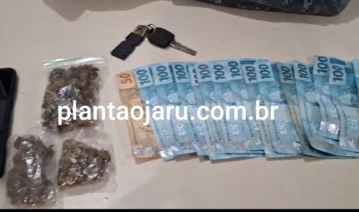 Força Tática prende suspeito após perseguição e apreende drogas e dinheiro em Ji-Paraná