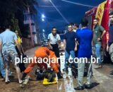 Jaru: Motociclista é socorrido após colisão com picape Strada no Setor 02