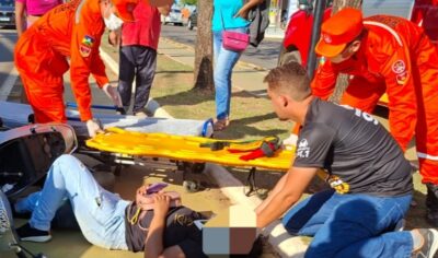Jaru: Motociclista fica ferida após colidir na lateral de veículo na Avenida Dom Pedro I