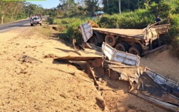 Jaru: Motorista com sinais de embriaguez se envolve em acidente com carreta na BR-364, próximo a Curva da Morte