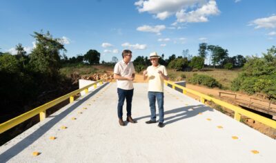 Nova ponte de concreto e aço sobre o Rio Passaqual será inaugurada na próxima sexta-feira (28)