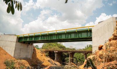 Prefeitura de Jaru inaugura ponte de concreto e aço sobre o Rio Passaqual, na Linha 608