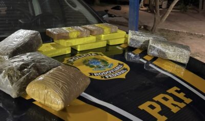 PRF em Rondônia apreende mais de 12 kg de drogas em ônibus de passageiros