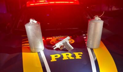 PRF apreende 72 kg de mercúrio, arma e ouro escondidos em caminhonete na BR-319, em Porto Velho