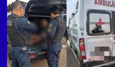 Adolescente furta ambulância, dirige em zigue-zague e é apreendido em RO