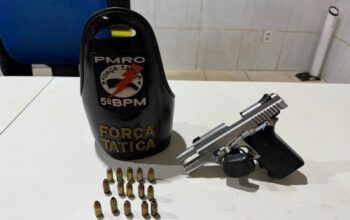 Homem é preso armado com pistola durante abordagem da Força Tática em RO