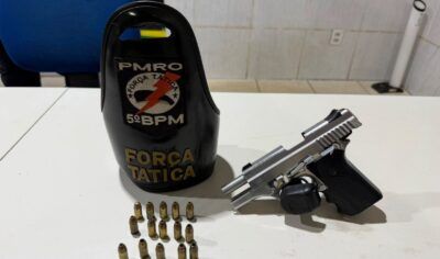 Homem é preso armado com pistola durante abordagem da Força Tática em RO