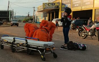 Jaru: Colisão entre motocicletas deixa duas mulheres feridas na Avenida JK