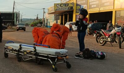 Jaru: Colisão entre motocicletas deixa duas mulheres feridas na Avenida JK